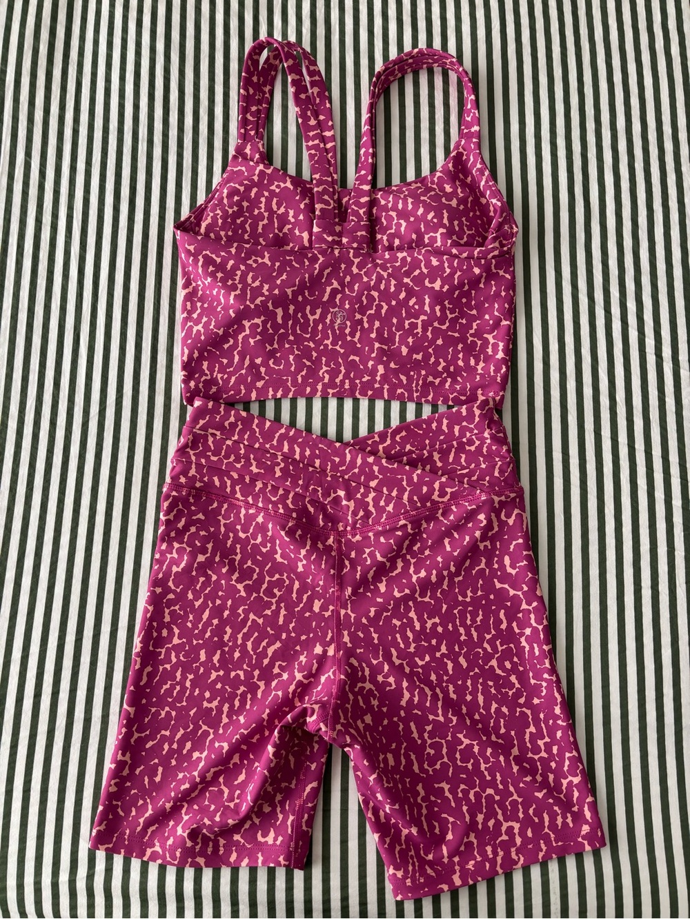 Sage Collective Pink Printed Tank and Bike Short Set - Picture 3 of 7